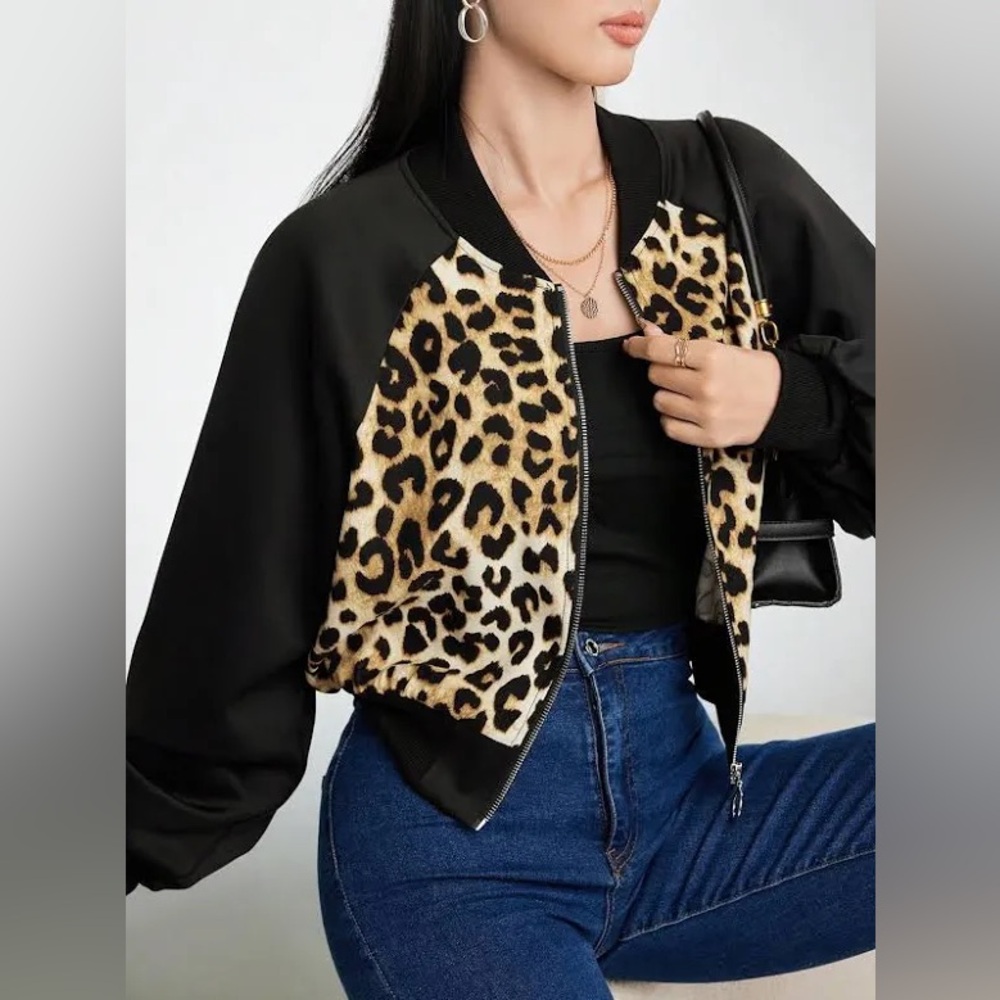 Leopard Bomber Jacket